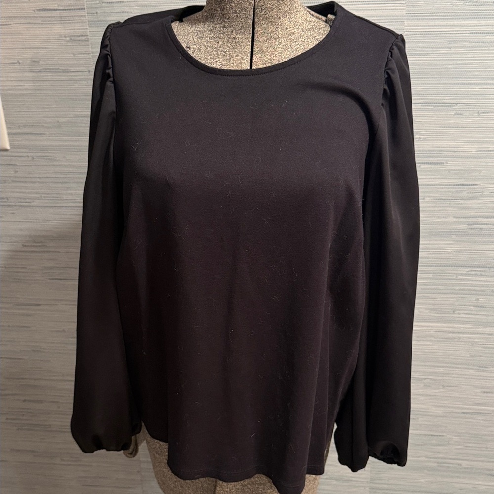 Nine West Classic Black Long Sleeve Blouse